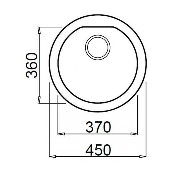 Кухонная мойка Elleci Fox ROUND G52 Bianco LGFROU52