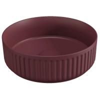 Раковина накладная ISVEA Infinity Ion круглая 36см, цвет бордовый матовый 10NF66036SV-2R