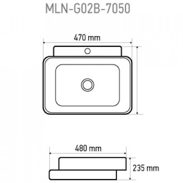 Раковина Melana MLN-G02B-7050
