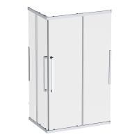 W84G-403-12080-MT Душевое ограждение AM.PM Func Square Slide 120х80, мат хром, прозрачное