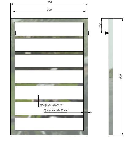 Полотенцесушитель Stinox Croma водяной 50x80