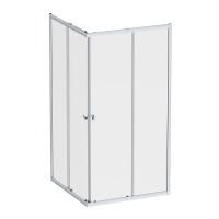 W87G-403-100100-MT Sunny Душевое ограждение AM.PM квадратное, раздвижн двери 100x100 серебро,стекло прозрачн
