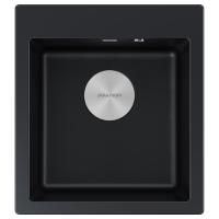 Мойка Paulmark KANTE 45 PM104651-BLM 510х465х200 мм, IT-GRANIT, черный металлик