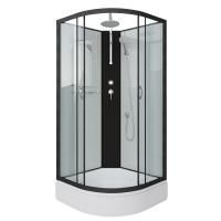 Душевая кабина Niagara Classic NG-6703-14BKT (80х80х210) средний поддон(26см),черный,стекло прозрачное