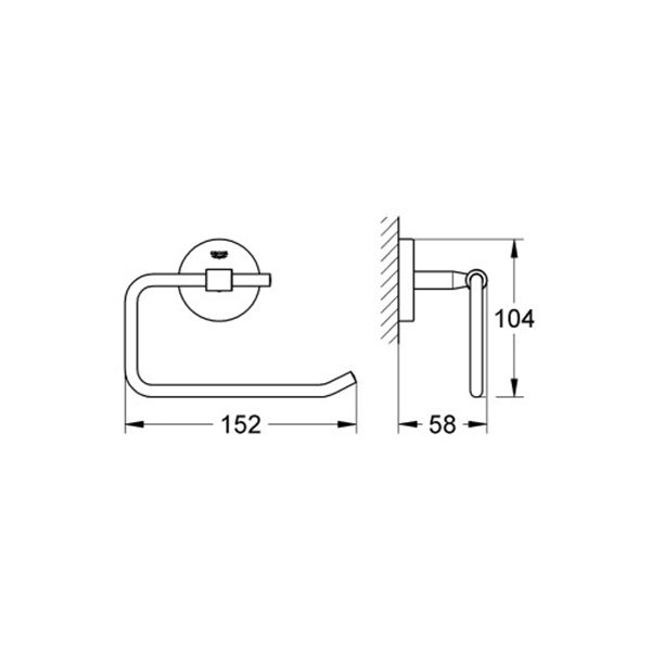 Держатель туалетной бумаги Grohe Bau Cosmopolitan 40457001 хром