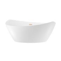 Акриловая ванна в наборе 4 в 1: отдельностоящая ванна, ножки, экран, слив-перелив Wellsee L’univers 236401004