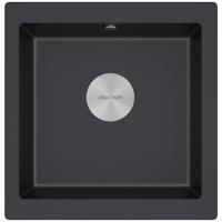 Мойка Paulmark GERA 50 PM104546-BLM 460х450 ммх200 мм, IT-GRANIT, черный металлик