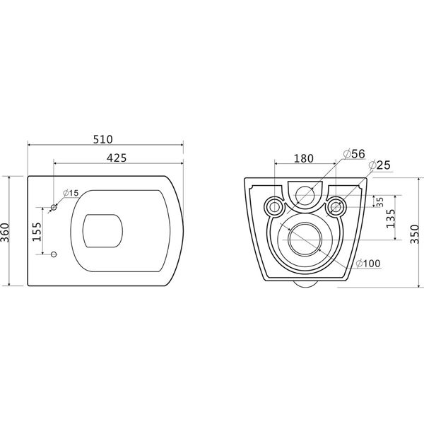 Унитаз подвесной BelBagno Carina BB514CHR