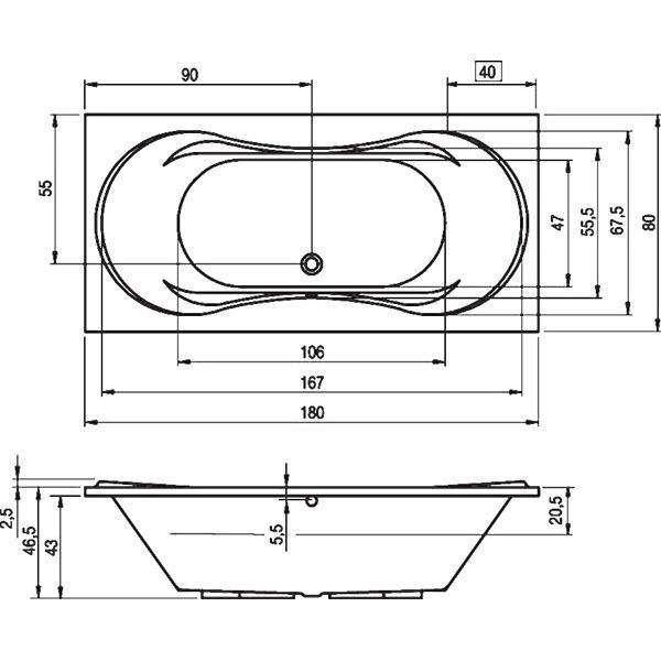 Ванна Riho Supreme 180