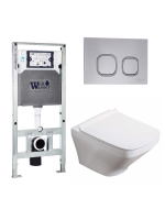 Комплект инсталляции с унитазом Weltwasser AMBERG 506 ST + HOFBACH 041 GL-WT + AMBERG RD-CR