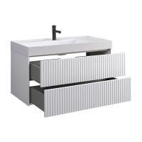 Тумба под умывальник Belux подвесная Сиртаки 100-02, Белый матовый