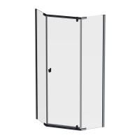 W87G-405-9090-BT Sunny Душевое ограждение AM.PM 5-угольное, распашн дверь 90x90 черный,стекло прозрачное