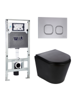 Комплект инсталляции с унитазом Weltwasser AMBERG 506 ST + SALZBACH 043 MT-BL + AMBERG RD-CR