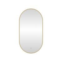 Зеркало с подсветкой LED Fixsen FX-3080G овальное 40х80 см, золотой сатин