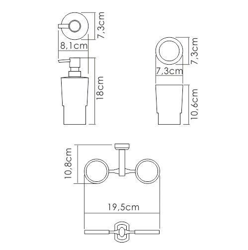 Держатель стакана и дозатора WasserKRAFT K-28189