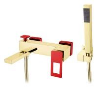 Смеситель для ванны Boheme Q 143-GR Золото Красный