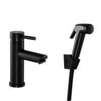 Смеситель для раковины с гигиеническим душем FASHUN A58101A-7, черный