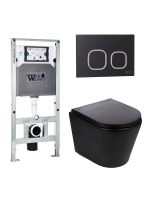 Комплект инсталляции с унитазом Weltwasser AMBERG 506 ST + SALZBACH 043 MT-BL + AMBERG RD-BL