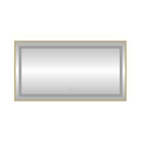 Зеркало с подсветкой LED Fixsen FX-2090G прямоугольное 90х70 см, золотой сатин