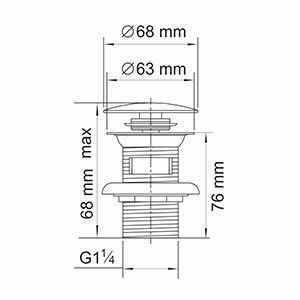 Донный клапан WasserKRAFT Isar A047