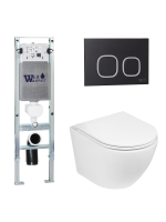 Комплект инсталляции с унитазом Weltwasser AMBERG 350 ST + MERZBACH 041 XL GL-WT + AMBERG RD-BL