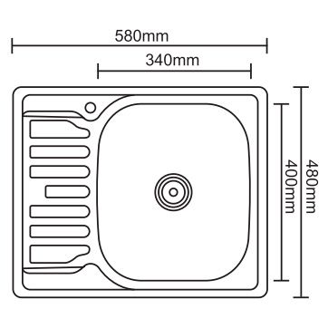 Кухонная мойка Ledeme L95848-R 58x48 глянцевая