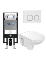 Унитаз с инсталляцией WeltWasser AMBERG 497 + BAARBACH 004 GL-WT + AMBERG RD-WT