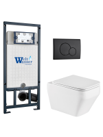 Комплект инсталляции с унитазом Weltwasser MARBERG 507 + HOFBACH 041 GL-WT + MAR 507 RD MT-BL
