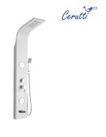 Панель TWIN W душевая из нержавеющей стали с форсунками Ceruttispa CT9985, цвет белый