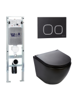 Комплект инсталляции с унитазом Weltwasser AMBERG 350 ST + MERZBACH 043 MT-BL + AMBERG RD-BL