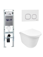 Унитаз с инсталляцией WeltWasser AMBERG 350 ST + TELBACH 004 GL-WT + AMBERG RD-WT