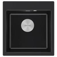 Мойка Paulmark KANTE 50 PM105152-BLM 520х510х200 мм, IT-GRANIT, черный металлик