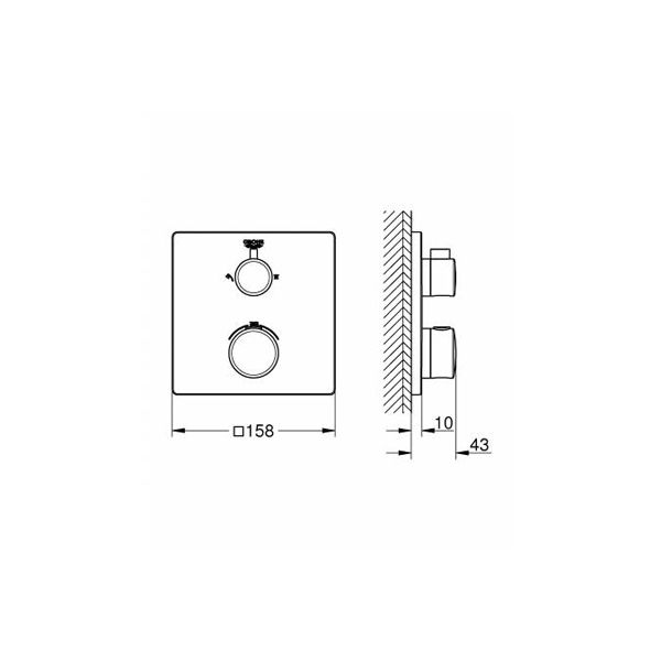 Смеситель скрытого монтажа Grohe Grohtherm 24079000