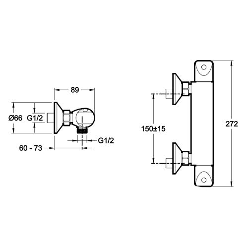 Смеситель для душа Jacob Delafon Robust E75771-CP