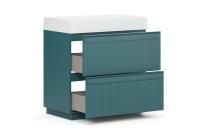 Тумба под умывальник Belux Базель напольный 80-02, Голубой Малахит матовый