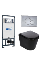 Комплект инсталляции с унитазом Weltwasser MARBERG 507 + SALZBACH 043 MT-BL + MAR 507 RD-CR