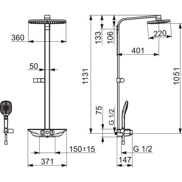 Душевой комплект Oras Esteta Wellfit 7592U-11