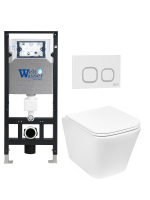 Комплект инсталляции с унитазом Weltwasser AMBERG 506 + GELBACH 043 GL-WT + AMBERG RD-WT