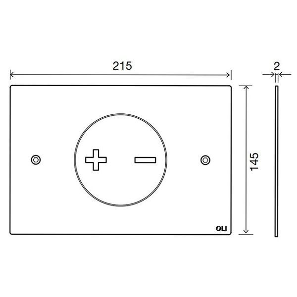 Кнопка смыва Oli Inox-x 02 хром мат. 661002