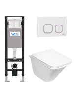 Комплект инсталляции с унитазом Weltwasser AMBERG 350 + ROTBACH 004 GL-WT + AMBERG RD-WT
