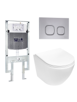 Комплект инсталляции с унитазом Weltwasser AMBERG 497 ST + MERZBACH 043 MT-WT + AMBERG RD-CR