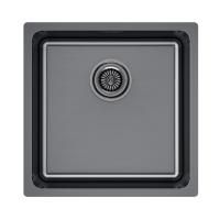 Мойка Paulmark YUNI 44 UNI YU44-GM 440х440х200 мм, нержавеющая сталь, воронёная сталь