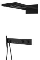 Душевой комплект Boheme Zodiac 133-B термостат, С ВНУТРЕННЕЙ ЧАСТЬЮ, black