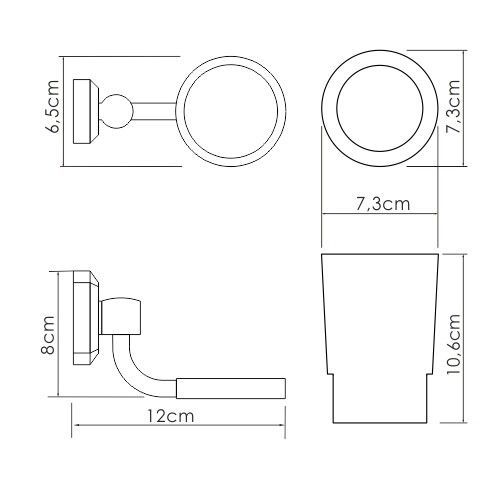 Стакан для зубных щеток WasserKRAFT K-28128