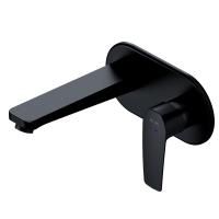 F90A72222 Gem Смеситель для умывальника AM.PM монтируемый в стену, чёрный