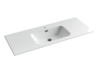 Умывальник накладной прямоугольный Ceramicanova Element 1210*465*180мм, белый, CN7006