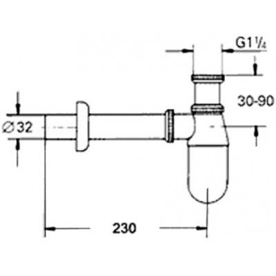 Полусифон для умывальника Armatura 601-054-00