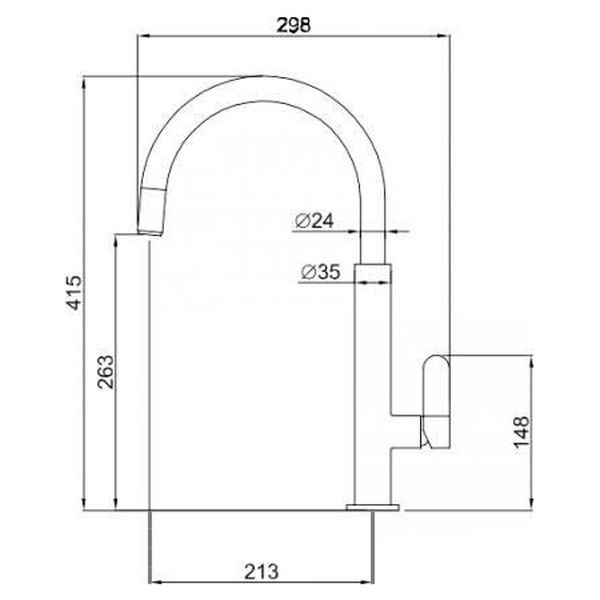 Смеситель для мойки Elleci Dove K43 Fango MKKDOV43