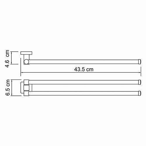 Держатель полотенец двойной WasserKRAFT Lippe K-6531