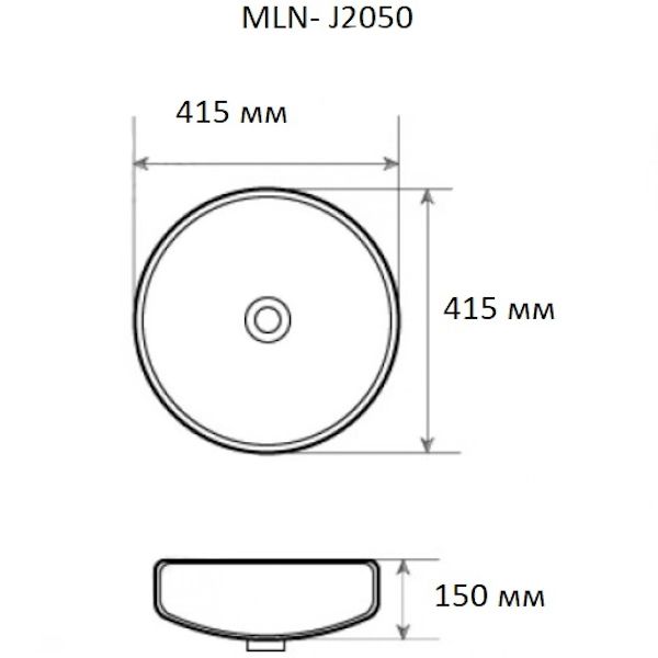Раковина MELANA MLN- J2050 (серебро)